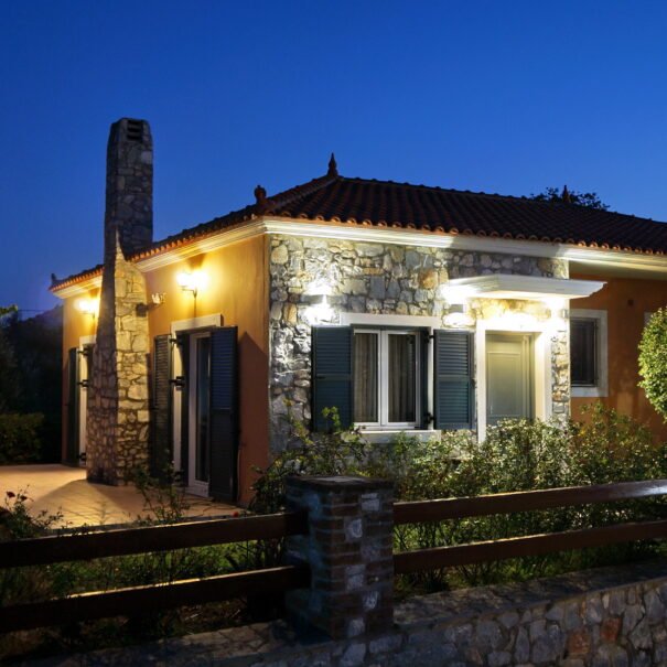lesvos villas ground floor night photo